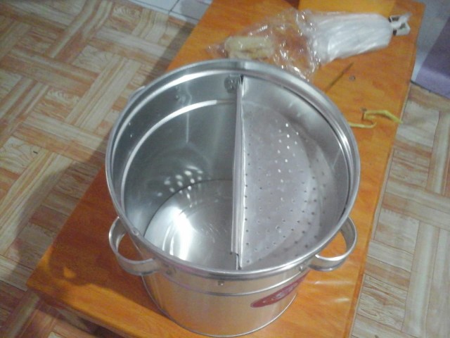Tong Panci Cuanki Baso Dandang Buleng Sekat Alumunium Sarang Kukus Setengah