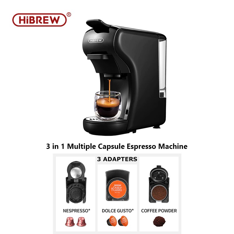 Mesin Kopi 19Bar 3in1 Capsule Espresso for Nespresso Dolce Gusto - ST-504 - Black