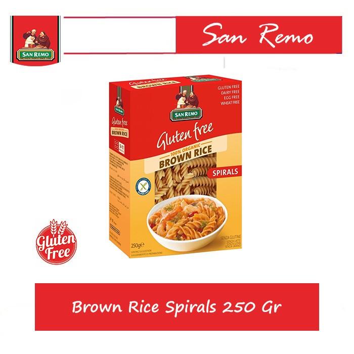 

Pasta | San Remo Brown Rice Spirals Gluten Free 250 Gr