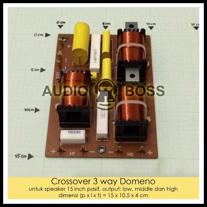 Crossover Pasif 3 Way Domeno Low Mid High Indoor Outdoor 500 Watt