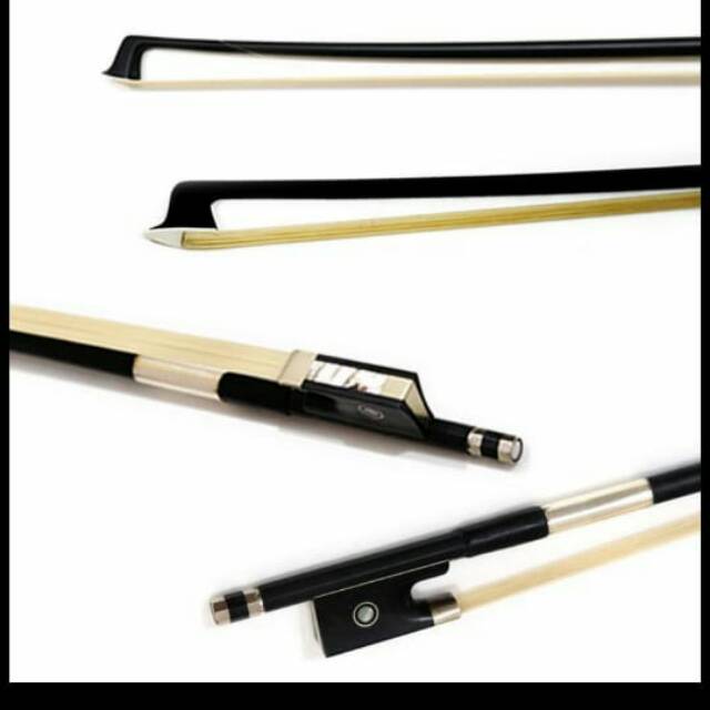 Bow biola fiber carbon dengan hair bow putih Violin bow carbon fiber Model BFA