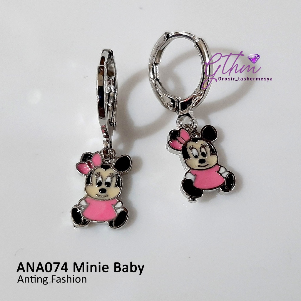 Anting Anak Model Klip Pink anti karat aman dan cocok dipakai sehari-hari ana074