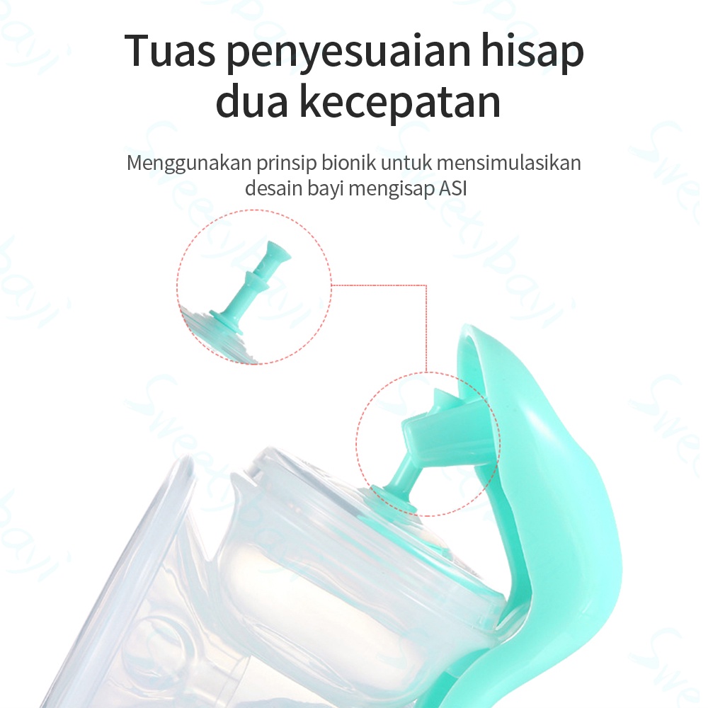 Sweetybayi Pompa asi manual 180 ml breast pump silikon BPA Free