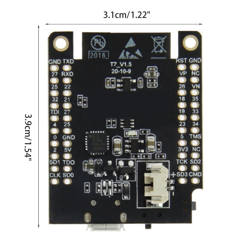 Papan Driver Pengembangan btsg T7-V1.5 Mini32-wrover-b PSRAM WiFi Display-Module