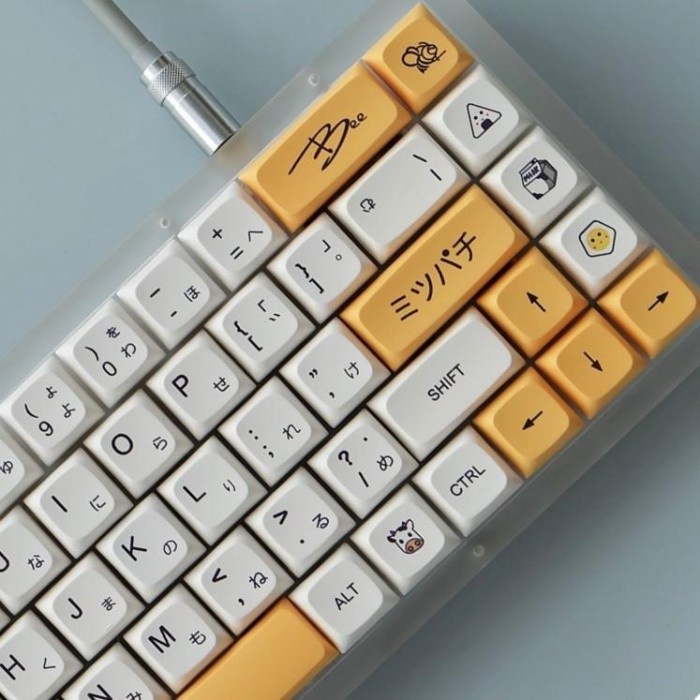 KEYCAPS PBT HONEY AND MILK XDA PROFILE MECHANICAL KEYBAORD SUBLIM - JAPAN ROOT