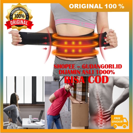 Sabuk Terapi Pinggang Pemanas Magnetic ORIGINAL