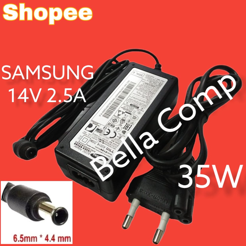 AC Adapter Charger Monitor LCD 14V 2.5A 35W untuk SAMSUNG LS27D360 S27D360H LS27D360HS/LF A3514_FPN DSM