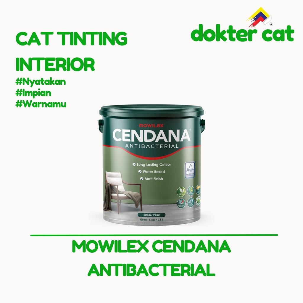 MOWILEX CENDANA ANTIBACTERIAL 5 KG / CAT INTERIOR / CAT TINTING / CAT MURAH / CAT MOWILEX / MOWILEX CENDANA