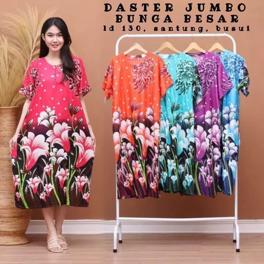 DASTER JUMBO LD 130 MOTIF WAYANG KULIT RAYON ADEM MURAH VIRAL MODEL KEKINIAN TERBARU