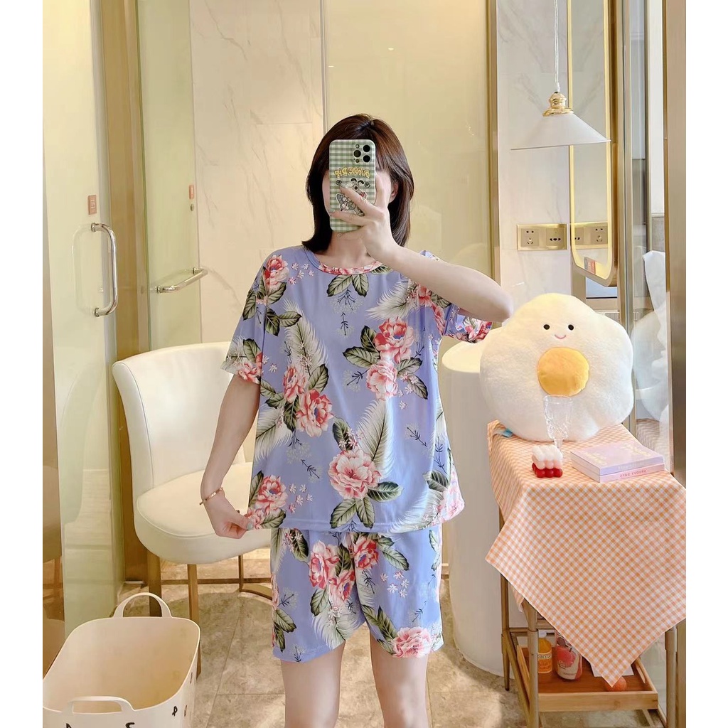 PIYAMA BAJU TIDUR WANITA CP PP IMPORT SANTAI BAHAN KAOS SPANDEKS-6