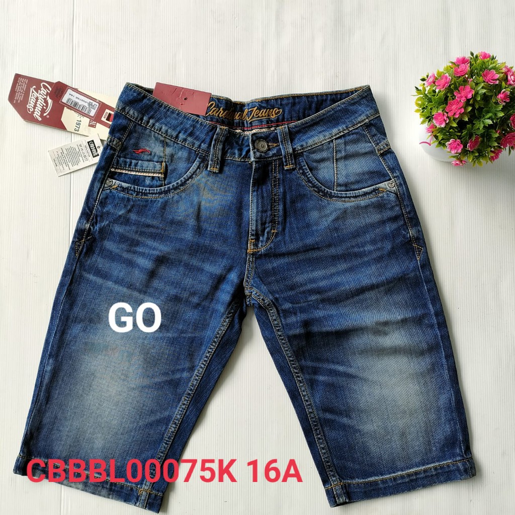 BB CARDINAL CBBBL-1 Celana Pendek Jeans Bermuda Slimfit Reguler Fit Casual Sobek Cowok Dewasa