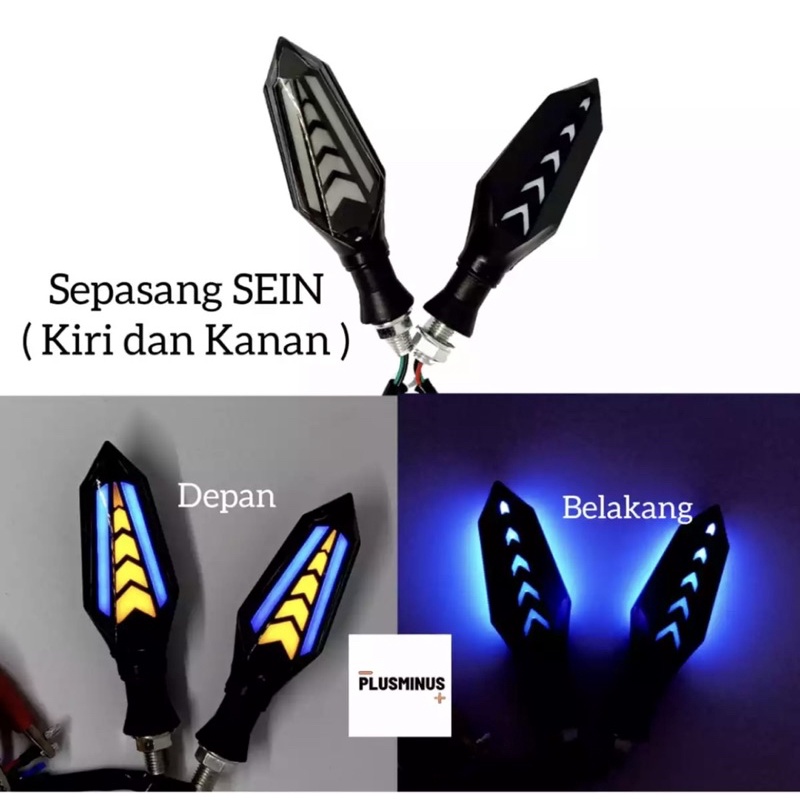 lampu sen running new model panah set kiri kanan sepasang aerox vixion pcx rxking pcx avd gl cb dll