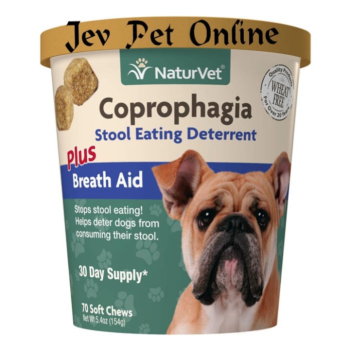 

DISKON SPESIAL NATURVET COPROHAGIA DETER SOFT CHEW 70TABLET TERLARIS