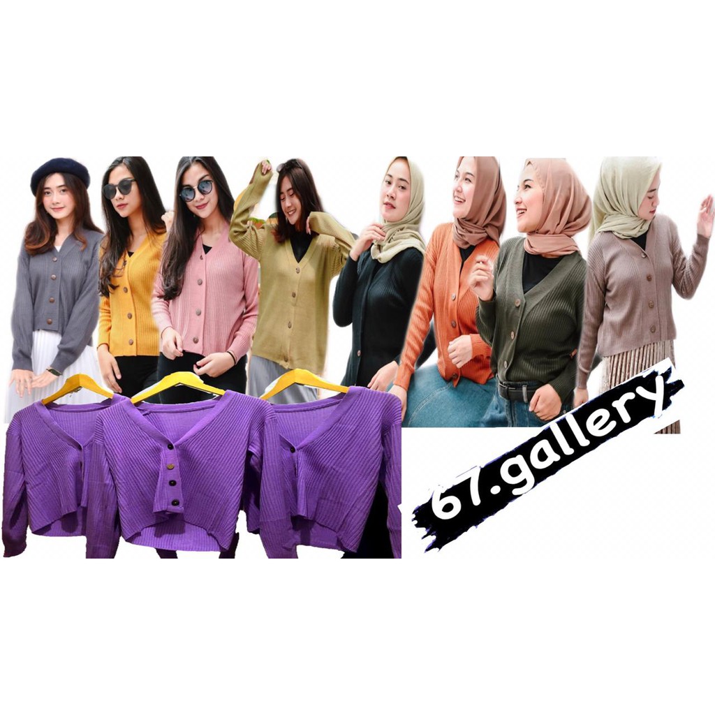 CARDIGAN CROP STRADA CARDI RAJUT WANITA
