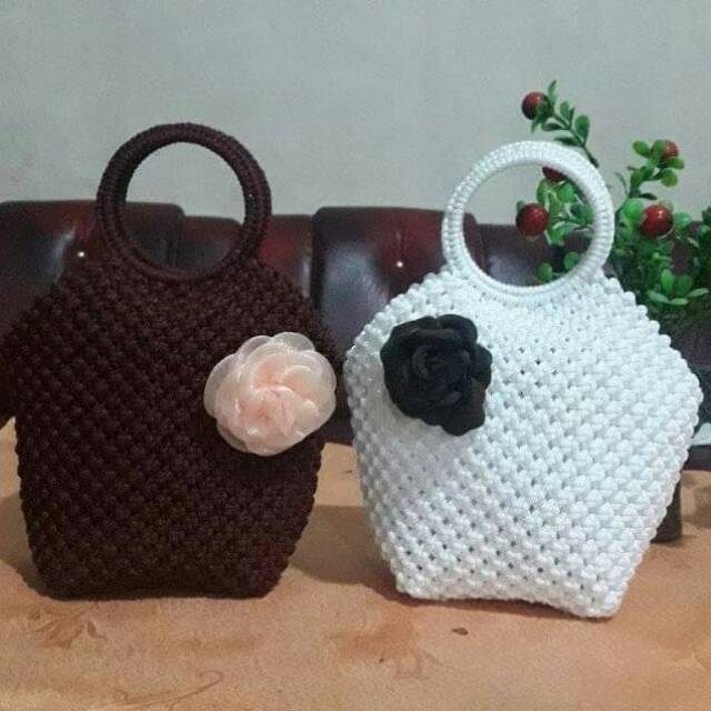 Tas tali kur handle ring bulat besar