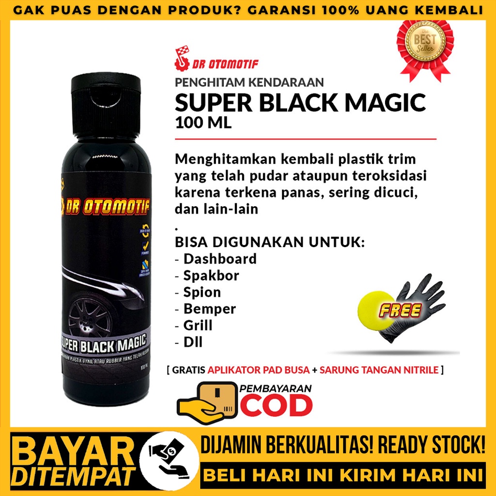 CAIRAN PENGHITAM COVER PELINDUNG SPION WIPER TRIM ANTI LUNTUR BAN BEMPER DECK DOORTRIM MESIN SEMIR JOK  BODI DOFF BODY KASAR KENDARAAN MOTOR MOBIL PERMANEN MENGHITAMKAN MENGKILAPKAN PENGKILAP POLES BODI PLASTIK BESI RUBBER DASBOR SPAKBOR KNALPOT PART