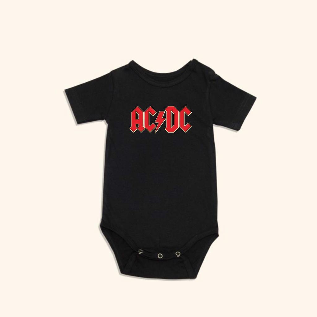 Jumper Anak Bayi / Romper  Band ACDC Usia 0 sd 12 Bulan