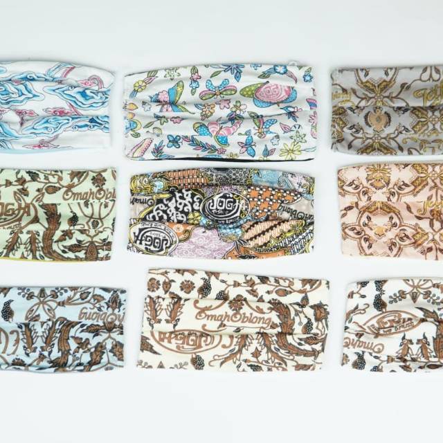 Masker motif Batik 2 ply katun adem earloop