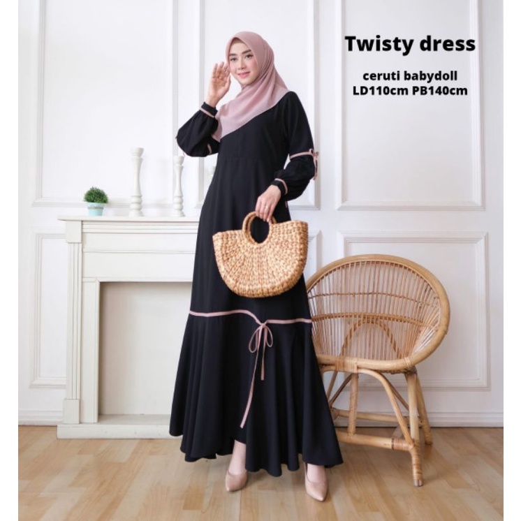 PGG TWISTY DRESS /DANIK ZIGZAG / KIMIKO MAXY / TIE DRESS/LAILA DRESS GAMIS POLOS