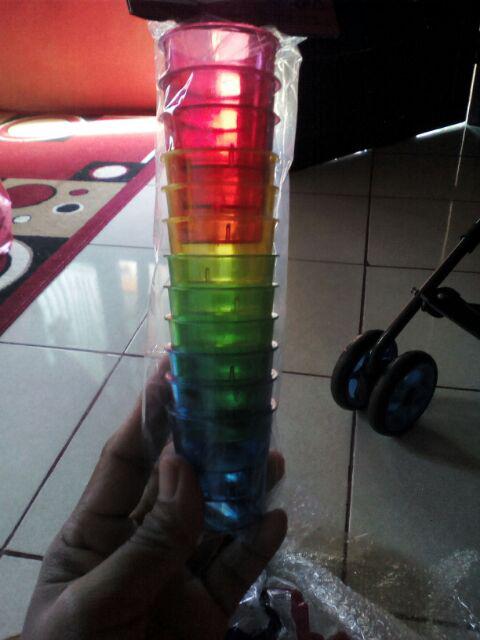 Gelas Sloki Plastik / Shot Glass , Warna Warni