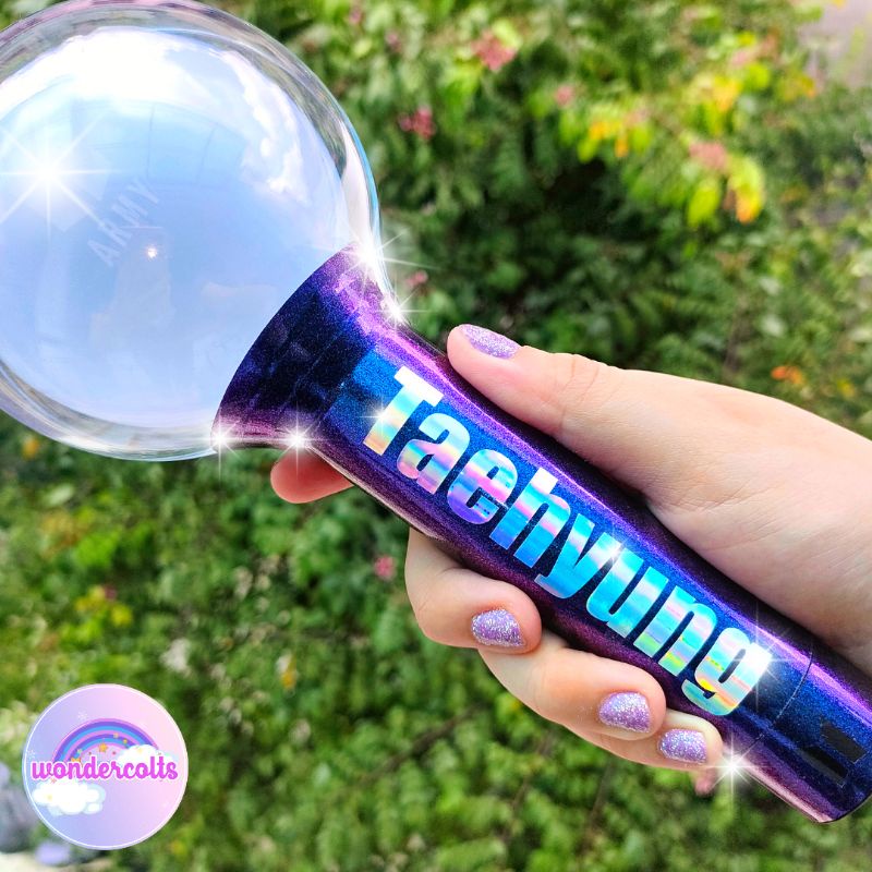 

Holo Sticker Nama BTS Bangtan Army Bomb Lightstick