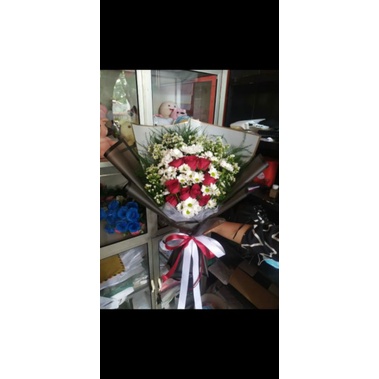 Bouket flower / bunga segar / bunga asli /kertas premium