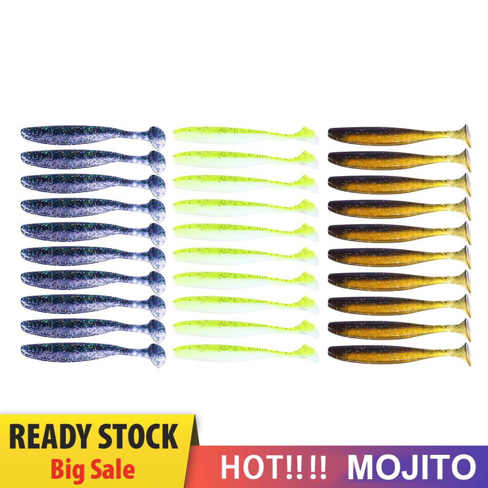 10 Pcs Umpan Pancing Soft Bait Bentuk Cacing Bahan Karet Ukuran 7cm 2g