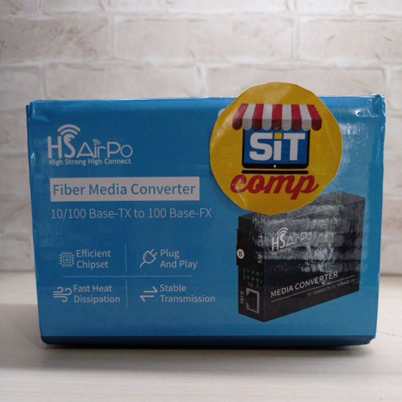 HS AIRPO CM100 B FIBER ETHERNET MEDIA CONVERTER 10/100 MBPS