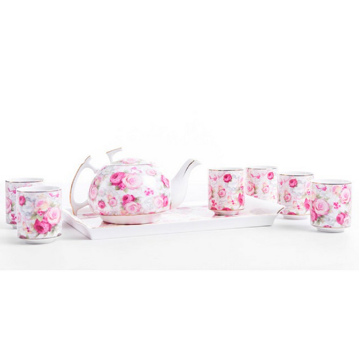 Tea Set Motif Bunga CAPODIMONTE