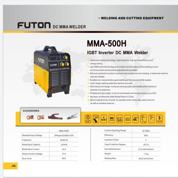 FUTON TRAVO LAS MMA IGBT INVERTER 500 A [MMA-500H]