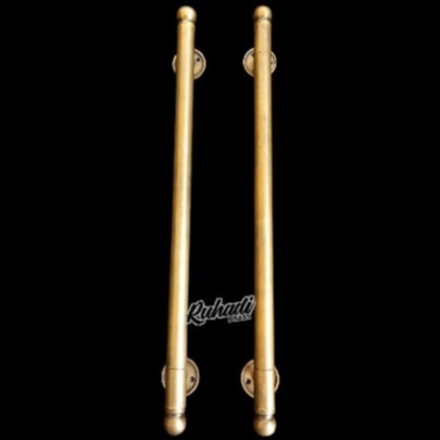 Gagang Pintu Rumah / Handle Pintu Rumah Kuningan Antik Motif Pipa 50 cm