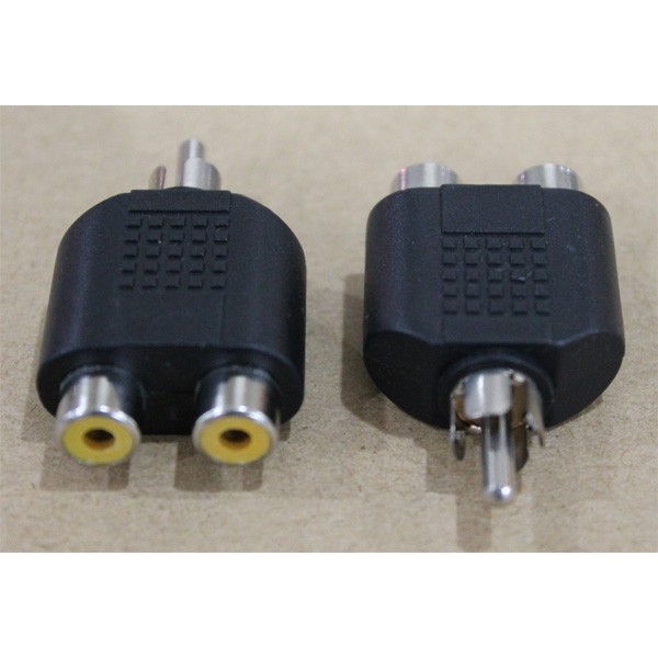 Sambungan 2 Cover Soket Socket RCA to 1 Jack RCA ( T RCA )