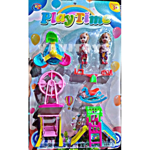 LO 3 PLAY TIME / MAINAN ANAK EDUKASI SUPER LUCU AYUNAN BONUS 2 BONEKA