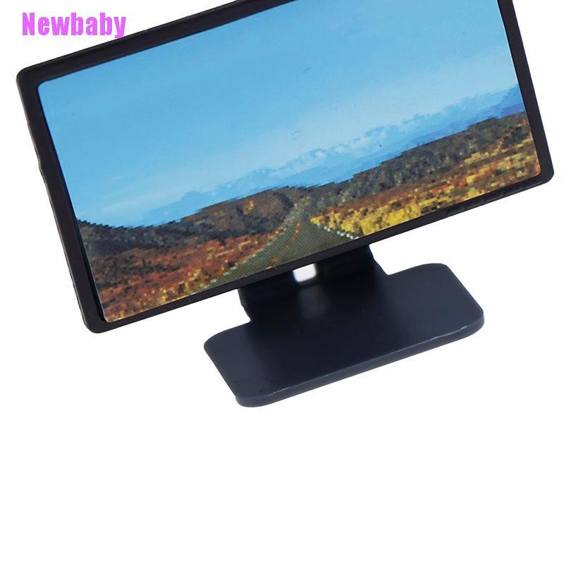 Newbaby Miniatur tv LCD panel flat Layar Lebar Aksesoris Rumah Boneka