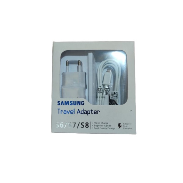 kepala charger dan kabel untuk samsung S6 S7 S8 micro usb port / casan hp samsung