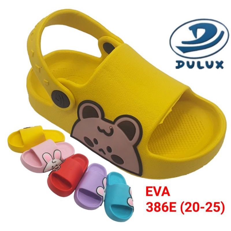 Sandal Karet Anak Balita Lucu Motif BT21 l Sendal Balita Empuk l Dulux 386E Uk 20-25