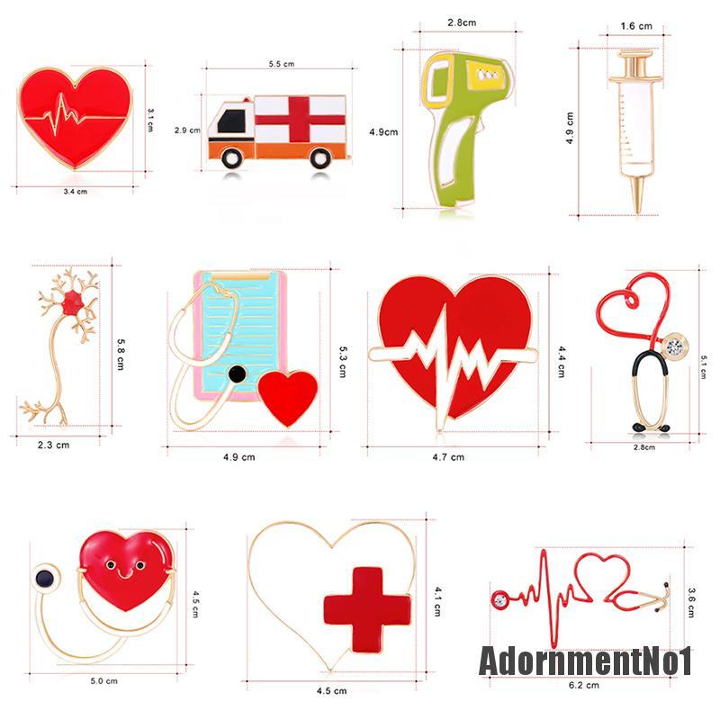 (Adornmentno1) Bros / Pin Desain Stetoskop Enamel Untuk Dokter / Perawat