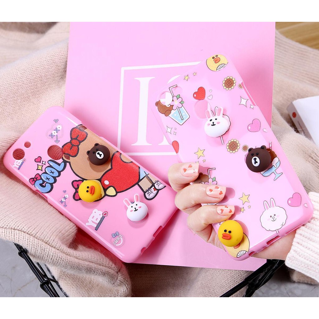 3D Head L Case Nokia 3 Nokia 5 ( Pink Series )