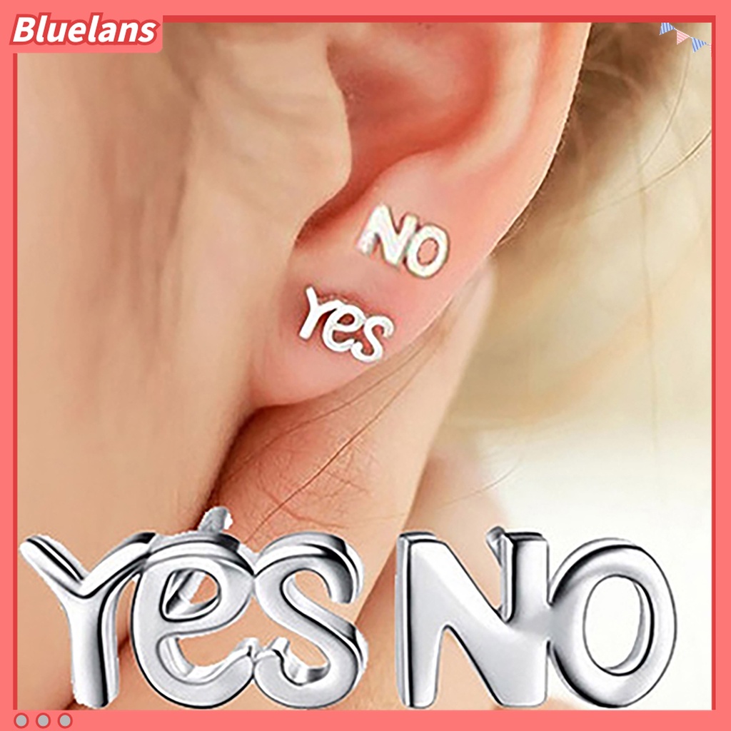 Bluelans 1 Pasang Anting Stud 925 Sterling Silver Gaya Korea Untuk Pesta