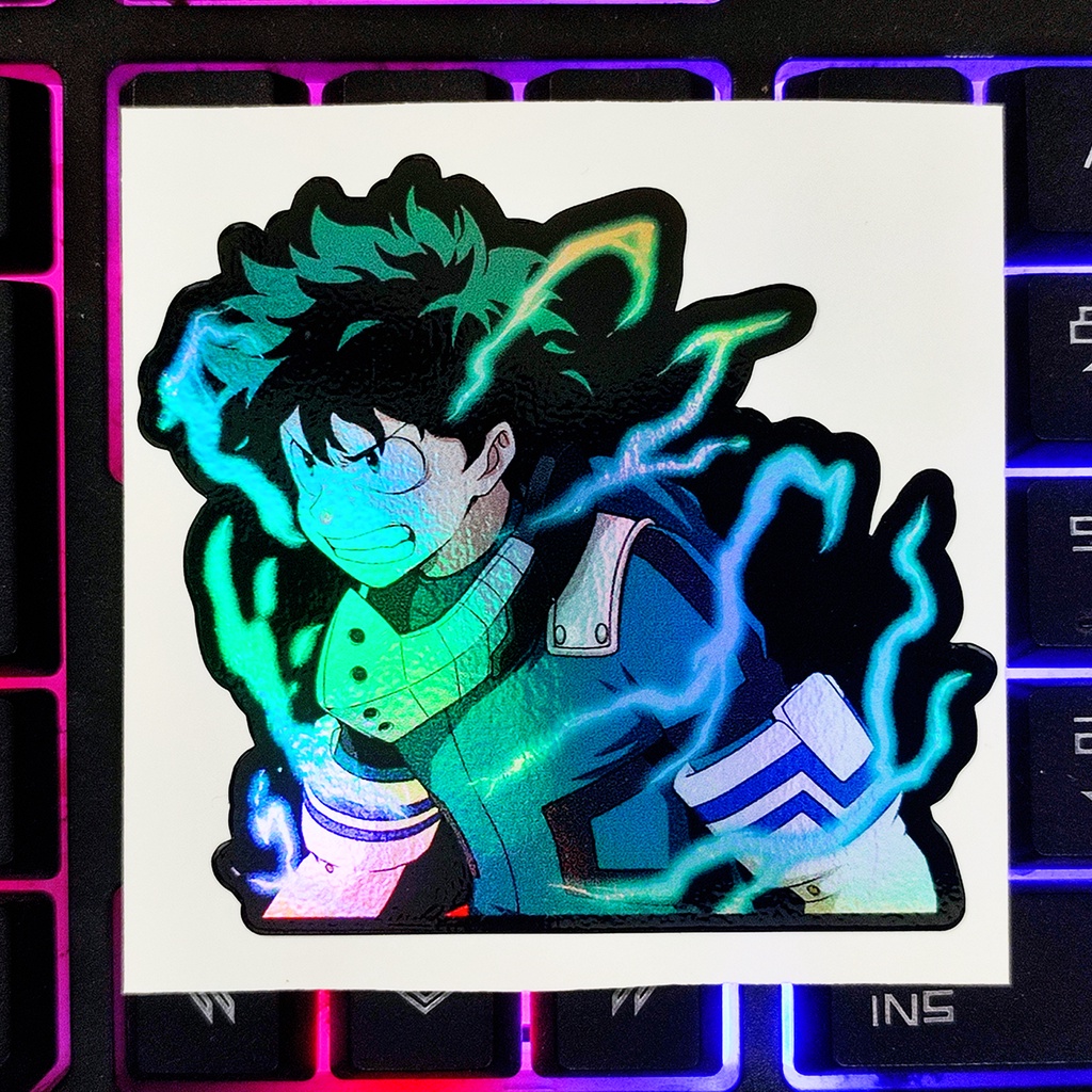 STICKER STIKER HOLOGRAM ANIME - DEKU BOKU NO HERO AKADEMIA  - STIKER ANIME HOLOGRAM