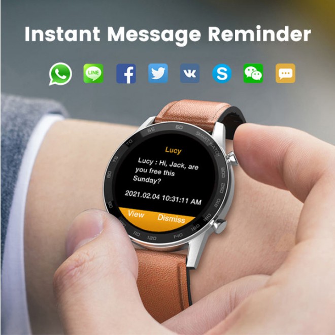 Jam Tangan Smartwatch Pria ORIGINAL DT95 Panggilan Bluetooth IP68 Tahan Air ECG Olahraga Arloji Cerdas PK L16 L13