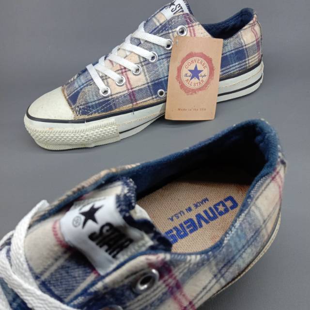 Converse all star original shawdow plaid ox made in usa