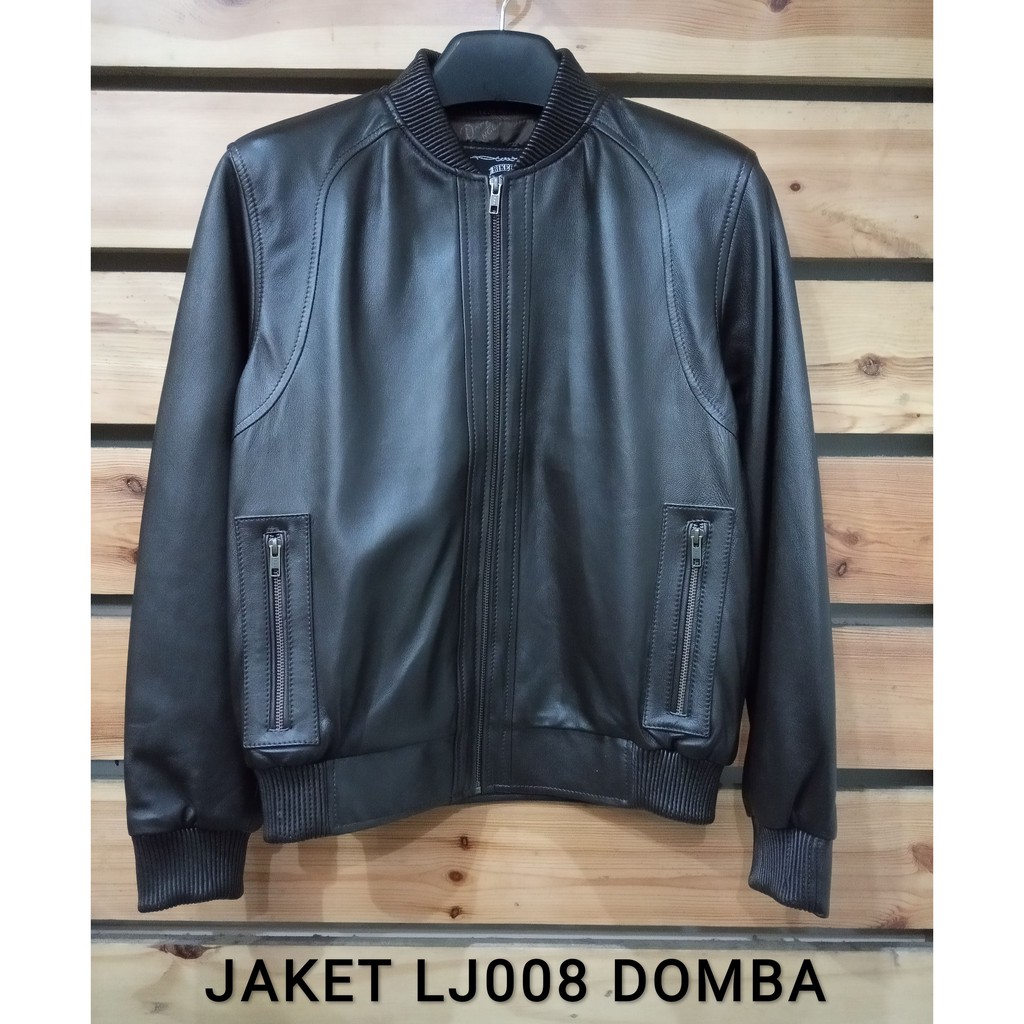 Bikers Jaket Kulit Bomber LJ008 Kulit Domba - Jaket Kulit Pria