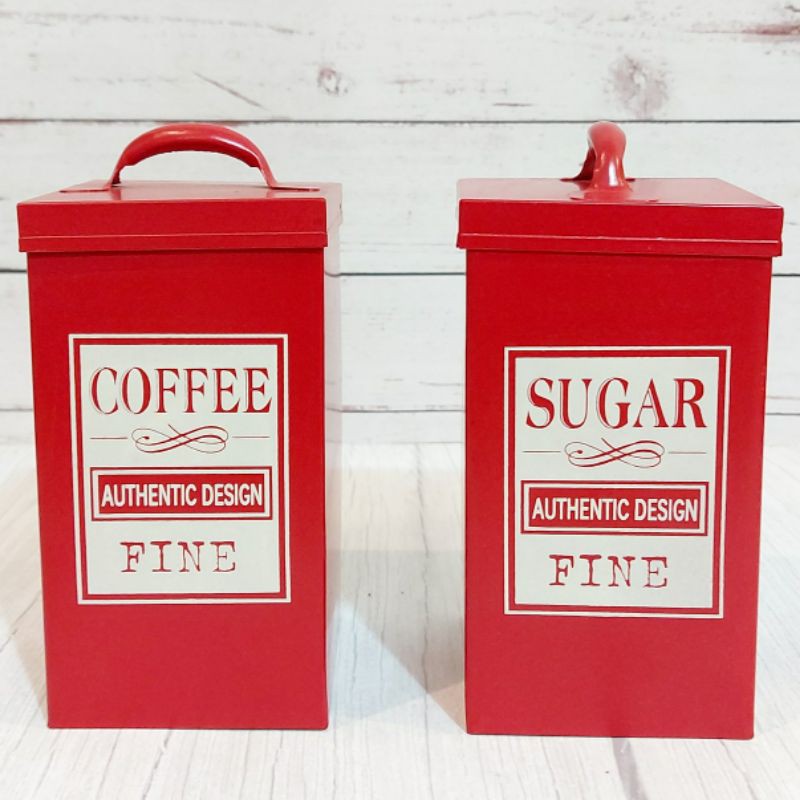 SUGAR COFFEE RED BOX P8 x L8 x T16 cm