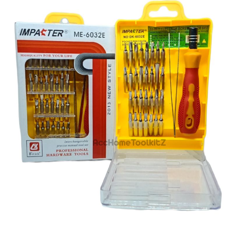 Obeng HP Set Bulat Multi 32 in 1 Bentuk Kotak / Screwdriver Elektronik Laptop HP Handphone / Obeng Jam Arloji Serbaguna 31in1 / Obeng Kecil