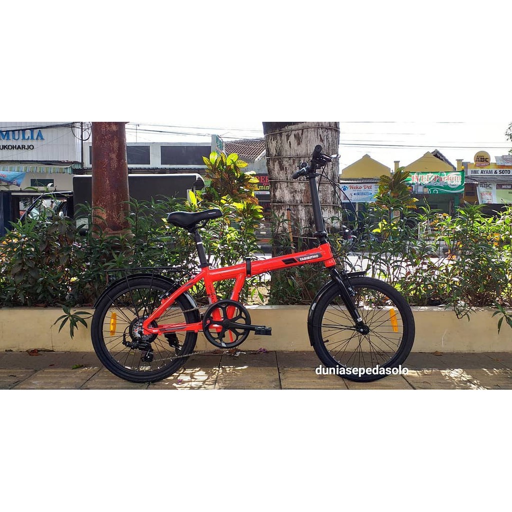  SEPEDA LIPAT 20 TABIBITHO CATAPULT ALLOY 7SPEED RED NEON 