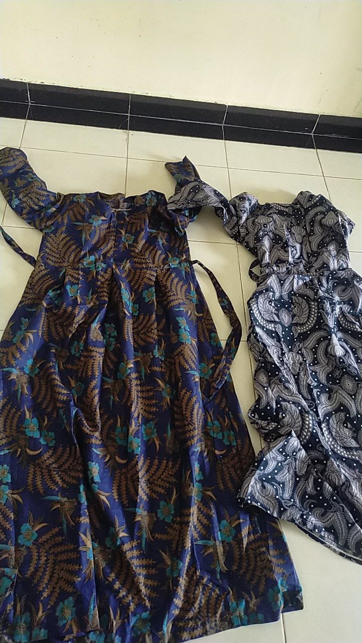 Gamis Batik Sriwedari Maxi Jumbo Bumil Busui Katun Sogan Allsize Ld 110