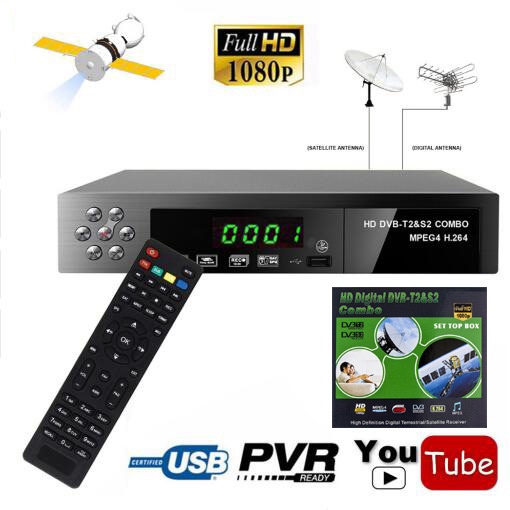 DVB-T2 S2 Combo DVB-T2 & DVB-S2 HD TV Set-Top Box Malaysia Singapura