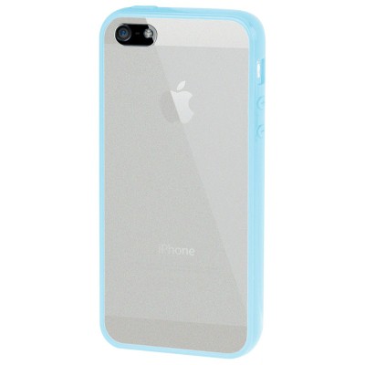 TRANSLUCENT FROSTED TPU BUMPER CASE IPHONE 5 / 5S / SE BLUE