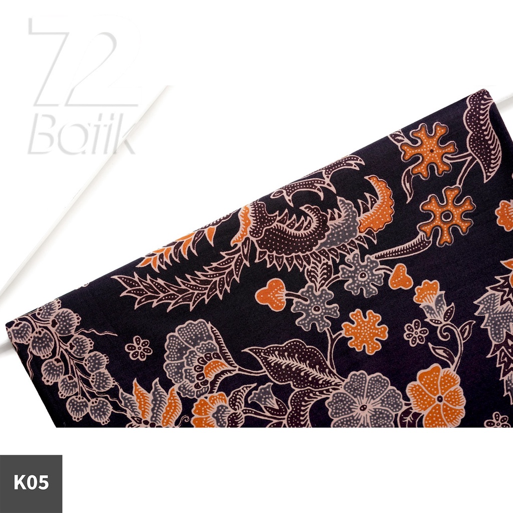 BAHAN BATIK PREMIUM Katun Motif Tresno Asih Warna Hitam Orange Grey Gray 729367 Cap 72 Jarik Jarit Samping Kebat Panjang Batik Katun Modern Premium Bahan Seragam Batik Pernikahan Kantor Keluarga Murah Kamen Jadi Batik Bali Lembaran